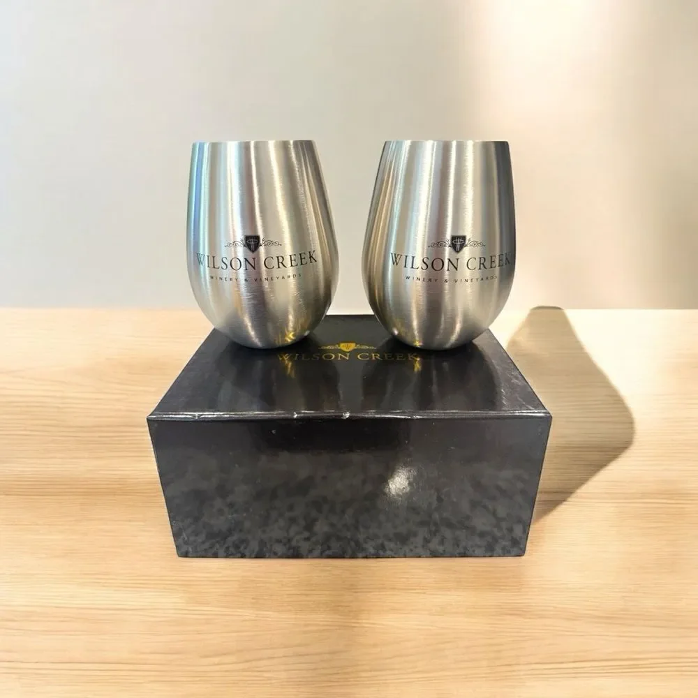 Wilson Creek 18 oz Stainless Steel Wine Tubbler Set of 2. Brand New.